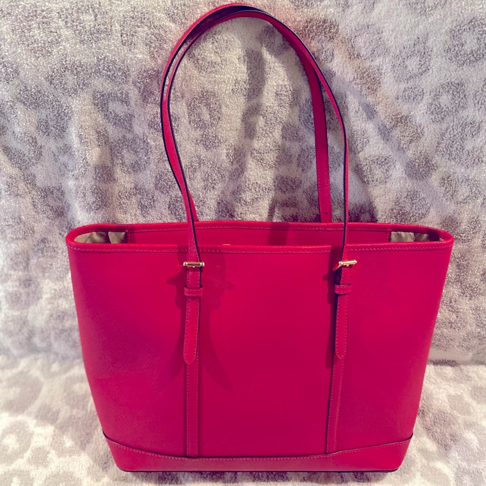 ✨ Michael Kors Hot Pink Large Tote. Like New ✨ - Picture 2 of 6